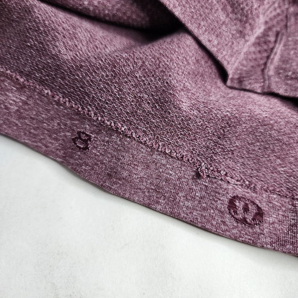 Lululemon Swiftly Tech Short Sleeve Women 8 Purple Heathered Activewear Shirt - Picture 3 of 3